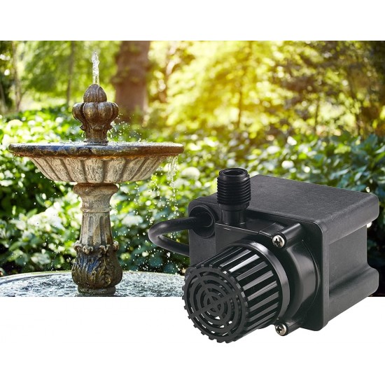 PE-2.5F-PW 115 Volt, 1/28 HP, 475 GPH Submersible Direct Drive Pump for Small Ponds or Fountain with 15-Ft. Cord, Black, 566612