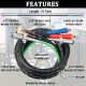 15ft 3 in 1 ABS & Power Air Line Hose with Glad Hands & 4 Glad Hand Seals for Tractor Trailer Semi Truck