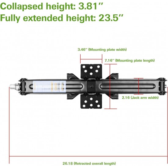 Camper RV Trailer Stabilizer Leveling Scissor Jacks with Handle 24 6500lbs Set of 4