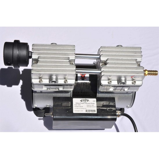 Controlled Twin Piston Oil-Less Vacuum Pump 5.5CFM 3/4HP Regulator/Gauge Hardware Kit Pressure Control Oil- Clean No Oil Mist