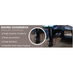 Replacement for Round RAM Gooseneck Trailer Coupler Adjustable Height 25,000 lbs 2-5/16 Ball Replaces 028700300 1289020300 fits All PRP Series Model