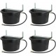 FW16MTLBLACK 4 Gallon Capacity Automatic Float Controlled Waterer Animal Horse & Cattle Livestock Water Trough, Black (4 Pack)