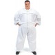 430P Big and Tall Ventilated Beekeeping Suit with Round Veil, 6XL, Arctic White