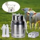 Electric Goat Milking Machine for Goat Milker 15L Pulsating Automatic Portable Goats Milking Machine Electric Plug-in Adjustable Powerful Pulsation Vacuum Milker Machine (15L for Goat)