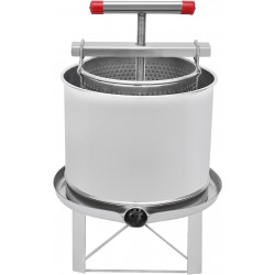 Mesh Manual Honey Presser Household Beekeeping Honey Pressing Machine Stainless Steel Fruit Honey Press Tools Wine Making Equipment,9.45x 11in Inner Bucket