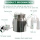 Milking Machine for Goats Cows, Pulsation Vacuum Pump Milker, Milking Supplies W/Stainless Steel Bucket, Portable Livestock Milking Equipment, Automatic Stop Device