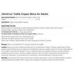 Cattle Copper Bolus Supplement for Adult Cattle, 100 Count x 25 Grams