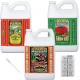 Liquid Nutrient Trio Soil Formula: Big Bloom, Grow Big, Tiger Bloom (Pack of 3 - 1 Gallon Bottles) Bundled with Twin Canaries Chart & Pipette