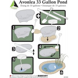 Products Avonlea Rigid Preformed Pond Liner, Fish and Plant Safe, Lightweight 4.25 pounds, Holds up 33 Gallons, Black