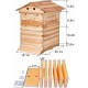 Wooden Beehive House Kit Automatic Beehives Boxes Starter Kit for Beekeepers