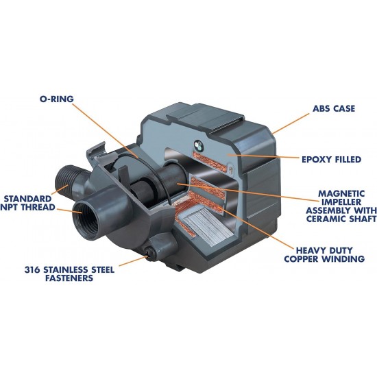 Supreme Aqua-Mag 1200 GPH Magnetic Drive Water Pumps for Aquarium, 02712