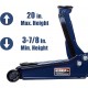 AT84007U Torin Hydraulic Low Profile Service/Floor Jack with Dual Piston Quick Lift Pump, 4 Ton (8,000 lb) Capacity, Blue