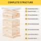 Bee Hive Boxes Starter Kit, 3 Layer Bee House with 10 Medium and 20 Deep Frames & Foundations, Langstroth Beehive for Bee Keeping, Beekeeping Supplies with Plastic Queen Excluder and Nails