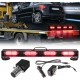 23.6 Wireless Tow Trailer Light Bar LED with 4-Pin Round Transmitter Powerful Magnetic Base for Truck Roadblock Cars Battery Brake/Turn Signal Emergency Tow Light Bar