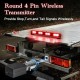 23.6 Wireless Tow Trailer Light Bar LED with 4-Pin Round Transmitter Powerful Magnetic Base for Truck Roadblock Cars Battery Brake/Turn Signal Emergency Tow Light Bar