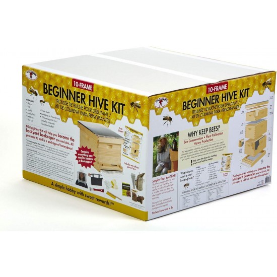 10-Frame Deluxe Beginner Hive Kit - Little Giant - Premium Beekeeping Starter Kit for Beginners (Item No. HIVE10KIT)