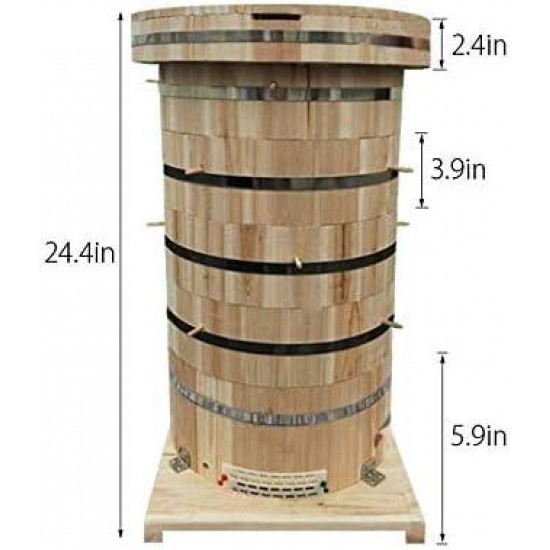 Honey Hive House 5 Layers Beekeeping Wooden Complete Beehive Boxes Kit Bee Supplies(13.8 D x 24.4 H)