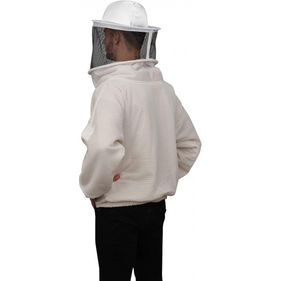 520 Aero Beekeeping Smock with Round Veil, S, Field Tan