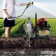 Water Pump, 1 inch Gas-Powered Water Transfer Pump 2 Stroke Semi-Trash Water Pump Portable Single-cylinder Air-cooled Water Transfer Pump for Agricultural Irrigation, Garden Farmland Pump