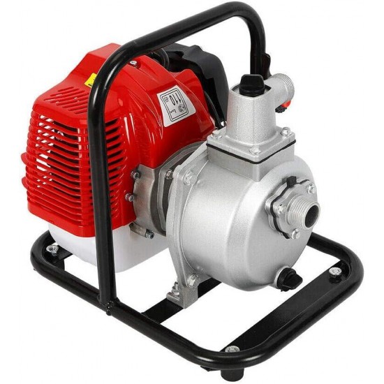 Gasoline Water Pump Water Transfer Pump, 2-Stroke 1.7HP 43CC, Gas Powered High Pressure for Irrigation Gardening Landscaping Lawn Irrigation Pool