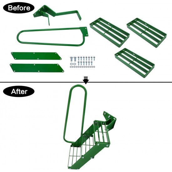 Left Hand Stair Step Kit Compatible with John Deere 4050 4240 4430 4630 4440 4230 LH Handrail