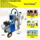 Electric Milking Machine 25L, 1440 RPM 10-12 Cows Per Hour Milker Machine, Milking Equipment with 304 Stainless Steel Bucket, Single Cow Milking Machine, Bucket Milker for Cows Goats Sheep