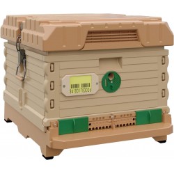 Ergo Insulated Bee Hive Set [NO Frames Included] (Single Deep, Tan Body Green Entrance)