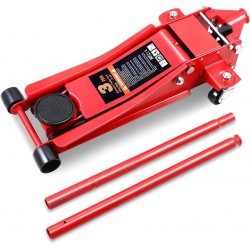 TOOLS-00235 Low Profile Hydraulic Trolley Service/Floor Jack, 3 Ton (6000 lbs) Capacity, Lifting Range 3-20