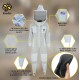 Sting Proof Bee Suit, 3 Layer Bee Keeper Suit for Men, Premium White Fabric Mesh Beekeeper Suit, Professional Bee Suits for Men Sting Proof, Unisex Hornet Suit with Gloves Large