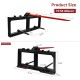 49 Hay Spear Attachment, 3000lbs Capacity Quick Attach for Bobcat Tractors & Skid Steer Loader with 1pc 49 Red Hay Spear & 2pcs 17 Black Stabilizer Spears Spike Fork Tine