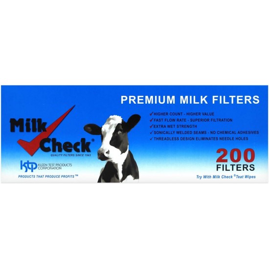 2 1/4 x 12 Milk Filter Sock (Case of 800 Filters) - Made in The USA