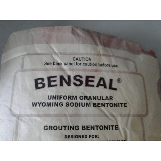 50 Pound Benseal Bentonite Drilling Mud Water Well Pond Foundation Seal Waterproof Baroid Grouting Wyoming Sodium Bentonite