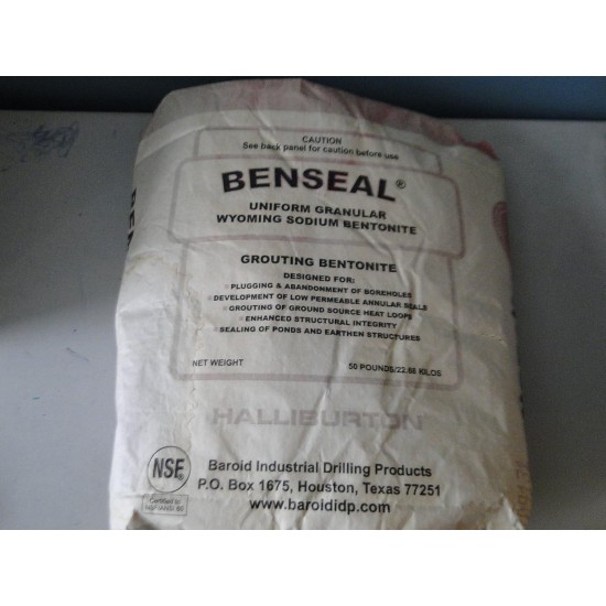 50 Pound Benseal Bentonite Drilling Mud Water Well Pond Foundation Seal Waterproof Baroid Grouting Wyoming Sodium Bentonite