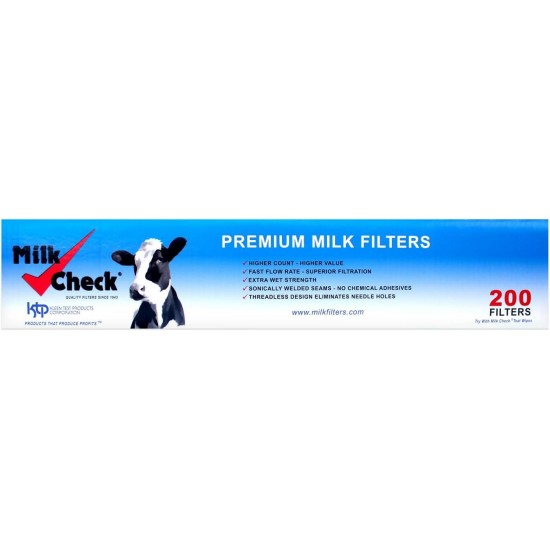 Premium Milk Filter 3 x 23 3/8 Sock. Case of 800 Filters. Compare at 27 Cents per Filter