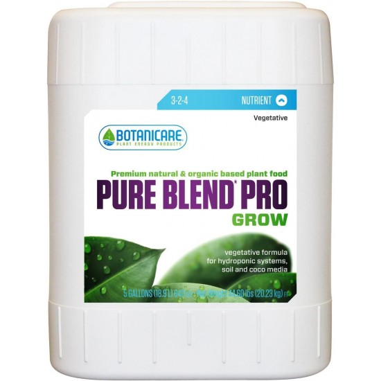 Pure Blend Pro Grow, Nutrient, 3-2-4, 5 gal.