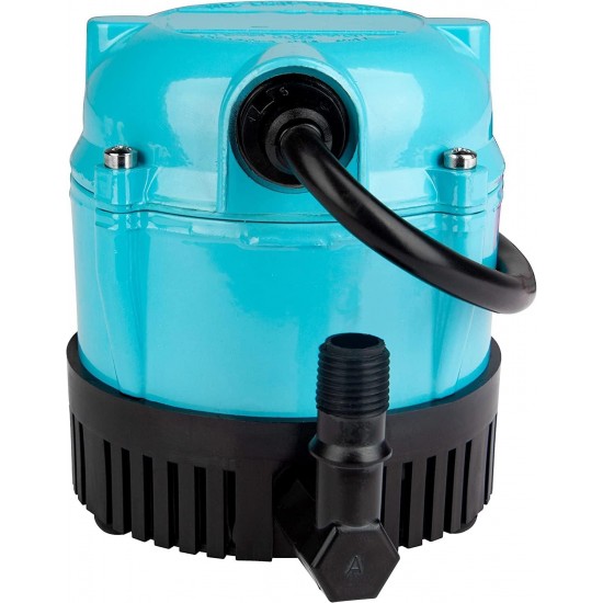 1-AA-18 115 Volt, 1/200 HP, 170 GPH Small Submersible Permanently Oiled Pump for Fountains, Water Displays and Air Conditioners, 18-Foot Cord, Blue, 500500