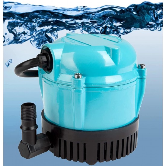 1-AA-18 115 Volt, 1/200 HP, 170 GPH Small Submersible Permanently Oiled Pump for Fountains, Water Displays and Air Conditioners, 18-Foot Cord, Blue, 500500