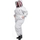 U74P Plus Natural Cotton Beekeeper Suit with Fencing Veil, XXXL, White