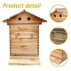 Flows Hives Beehive with 7 Frame Bee Box Auto Wooden Honey Bee Hives Boxes Complete Kit Bee Keeping Starter Kit