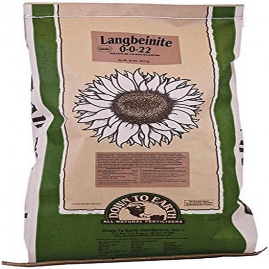 Down To Earth Langbeinite Sulfur Potassium and Magnesium Fertilizer, 50 lb.