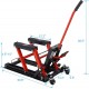 Hydraulic Motorcycle Lift Jack - 1500 LBS Capacity | Portable ATV Scissor Jack Stand with 4 Wheels - Foot-Operated Hoist for Motorcycle, ATV UTV