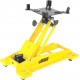 Low Profile Transmission Floor Jack - 1,000 LBS Lift Capacity - Lift Range 8.5” to 23” - 360 Degrees Pump Handle Rotation & Adjustable Load Support Arms - Yellow Steel Frame with JEGS Logo