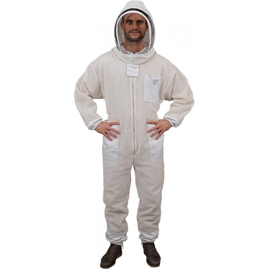 421 Aero Beekeeping Suit with Fencing Veil, 5XL, Summer Beige