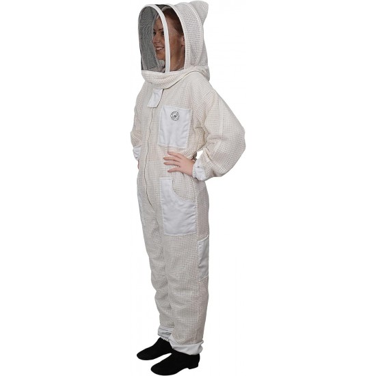 421 Aero Beekeeping Suit with Fencing Veil, 5XL, Summer Beige