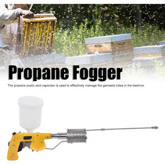 Oxalic Acid Vaporizer, Portable Bee Vaporizer Fumigation Fogger Beekeeping Supplies Stainless Steel Propane Sprayer Oxalic Acid Atomizing Equipment with Solution Bottle