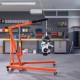 Engine Hoist with Lever, 2 Ton Folding Cherry Picker Shop Crane Hoist Lift, Heavy Duty Hydraulic Engine Crane with 6 Casters, Engine Hoist Lever for Engine Lifting Loading (4400 LBS)