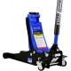 3 Ton Low Profile Floor Jack Capacity 6600 lbs with Dual Piston,Steady Steel Quick Lift Pump 3.3-18.5 Lifting Range Height,Black+Blue