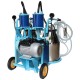 50L Electric Milking Machine Portable Cows Piston Milker 1440 RPM Suction Pump with Two 304 Stainless Steel Buckets and Regulator Farm Supply 20-24 Cows/H