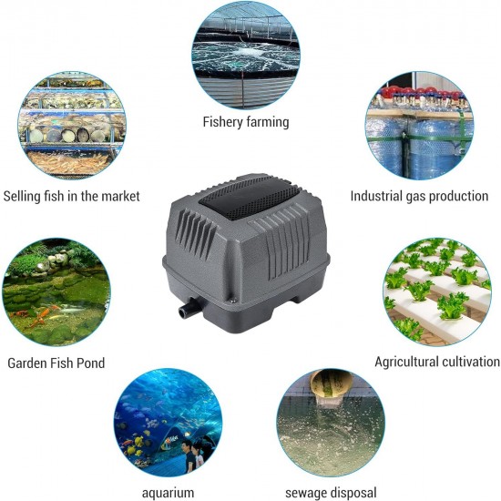 Fish Tanks Air Pumps Quiet Fish Aerator Small High-Power Aerator Pump Aerator Pump Household Fish Pump for Pond, Waste Treatment, Aquarium, Fish Farms