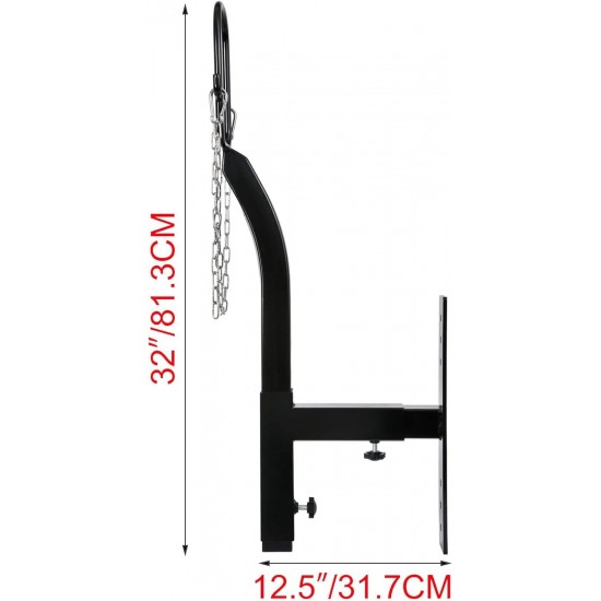 Steel Livestock Stand Trimming, Livestock Stand Nose Loop Goat Trimming Stand 9.8inch Height Adjust, Trimming Stand 5.9inch Length Adjust, Goats Stand & Sheep Stand, Black, 31.9 x 13.4 x 4.3inch